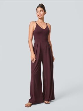 NWT HALARA Breezeful™ Backless Side Invisible Zipper Pocket Wide Leg Quick Dry